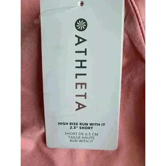 NWT Athleta  Women's High Rise Run with It 2.5" Shorts Peach Size XL - Picture 10 of 12